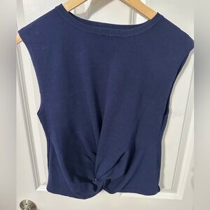 Navy Blue Sleeveless Women's knit Top size M